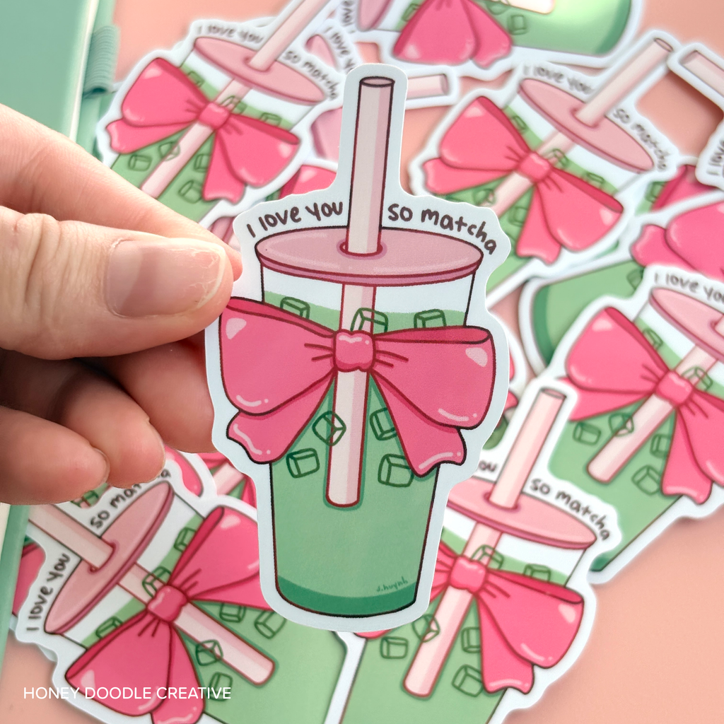 I love you so matcha sticker