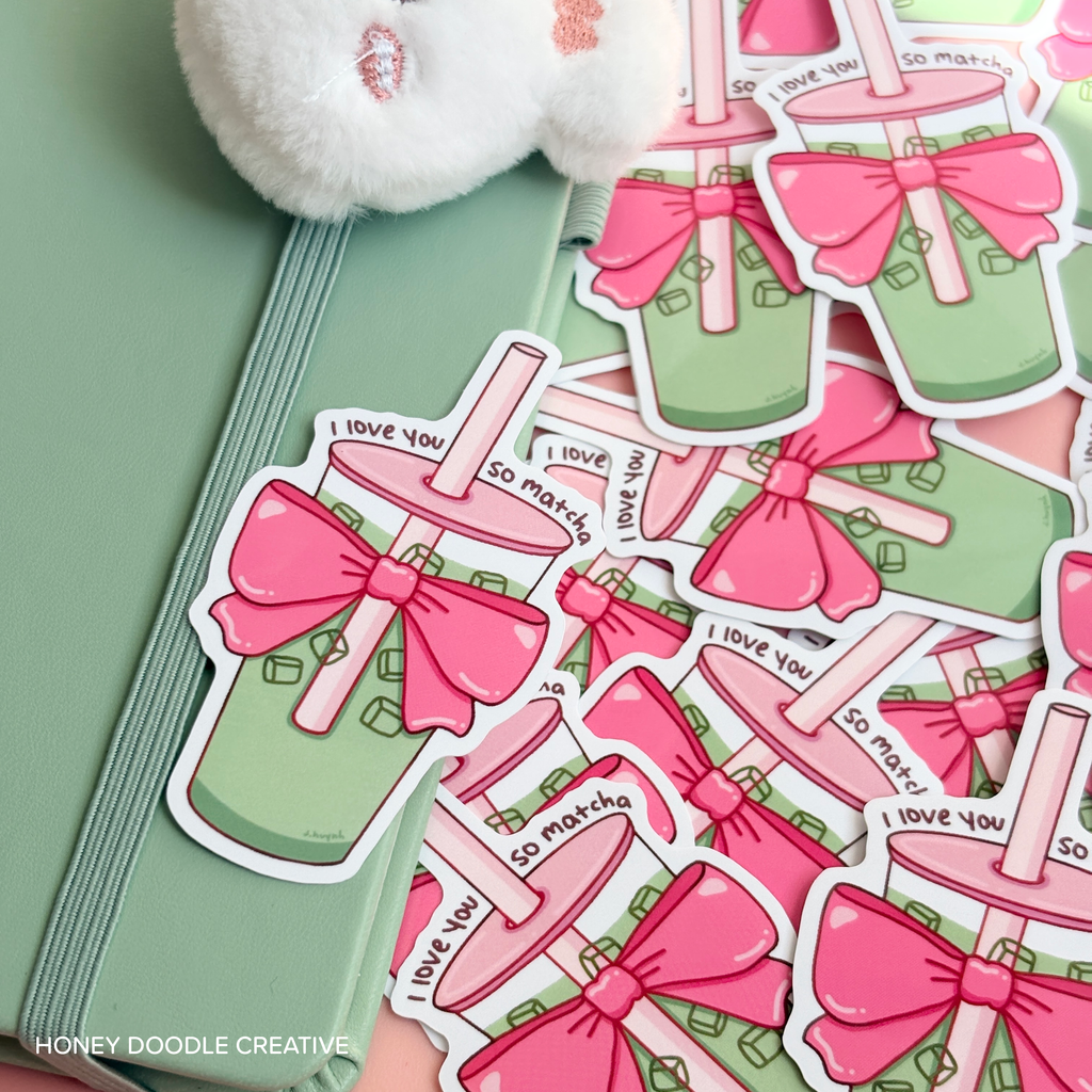 I love you so matcha sticker