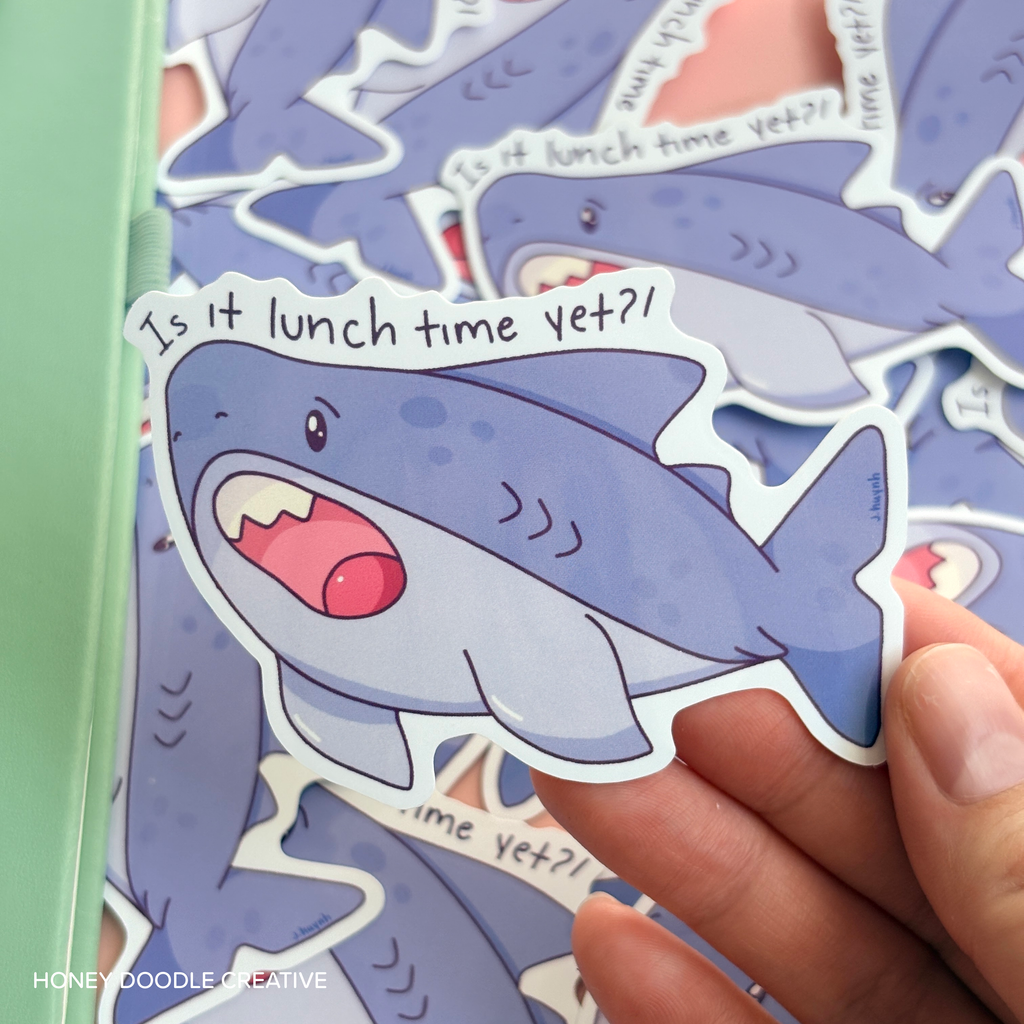 Is It Lunch Time Yet?! Shark Sticker