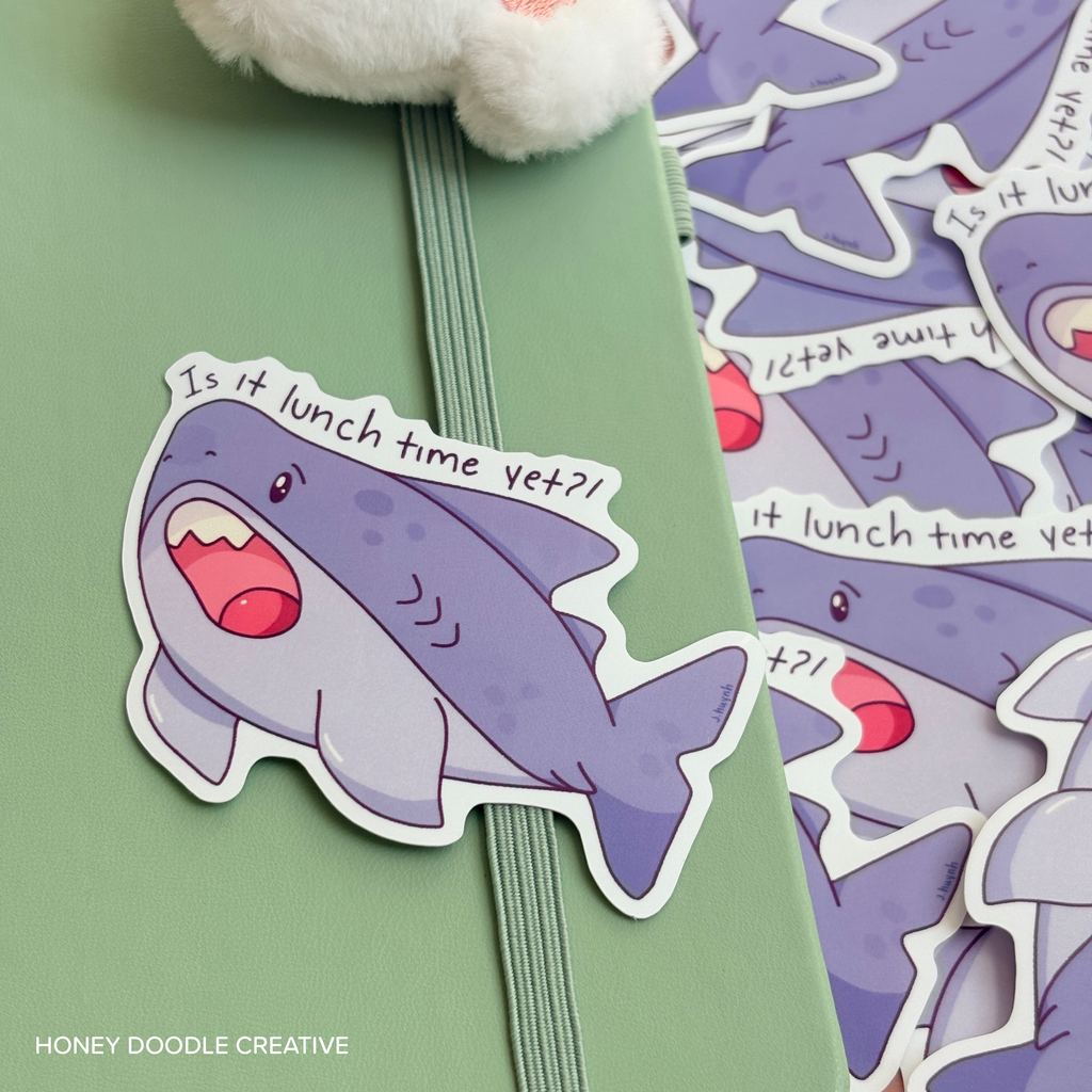 Is It Lunch Time Yet?! Shark Sticker